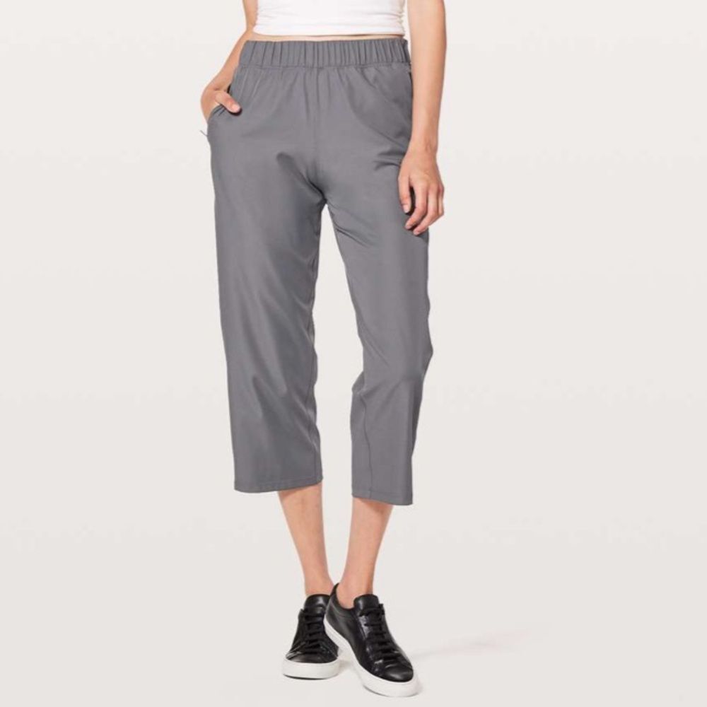 Lululemon Next Move Crop Pant 23" Sz 10 Nebula Grey Swift Lightweight 1036